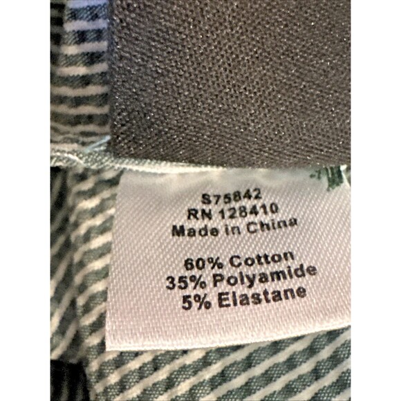 NWT Ann Mashburn Size Small Frill Dress Green White Small Bengal Stripe Stretchy - Picture 9 of 16